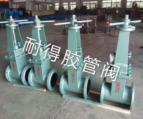 手動礦漿閥（耐得管夾閥公司提供圖片）