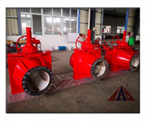 手動傘齒輪管夾閥/大口徑